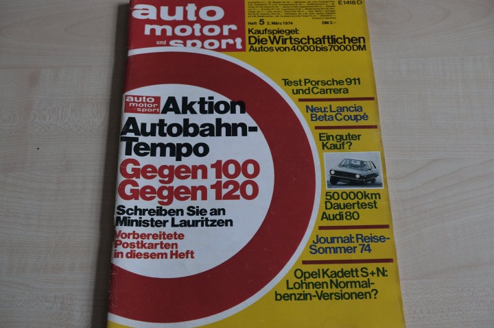 Deckblatt Auto Motor und Sport (05/1974)